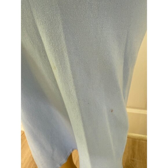 Light Blue Ribbed Midi Dress With Ruched Front Detail & Sleeveless Design - Medi - Picture 2 of 5